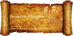 Guzmics Piroska névjegykártya