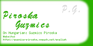 piroska guzmics business card